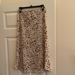 Etiquette Clothiers Animal Print Midi Skirt